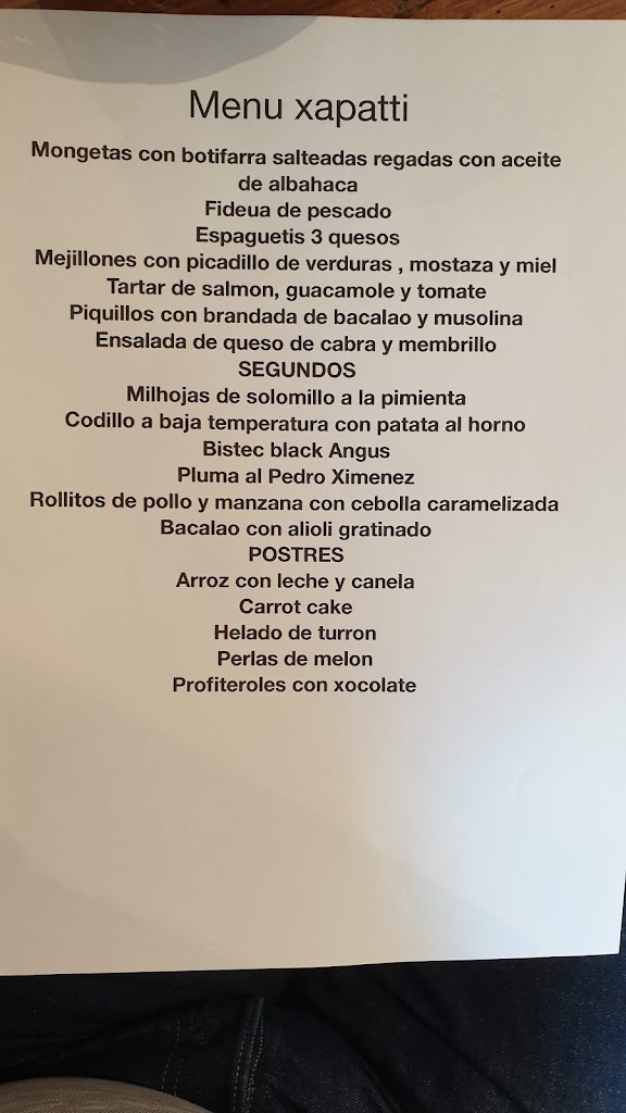 Xapatti — Carta