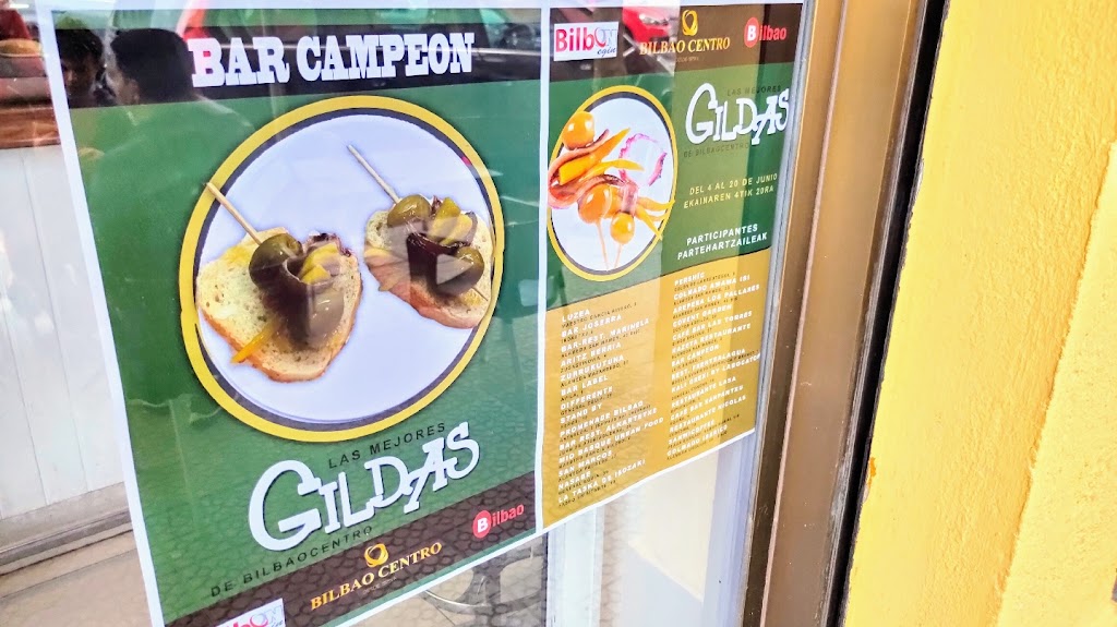 Bar Campeon & Euskallions Taldea — Carta