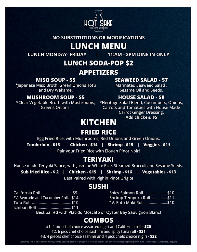  Hot Sake Sushi Bar & Kitchen