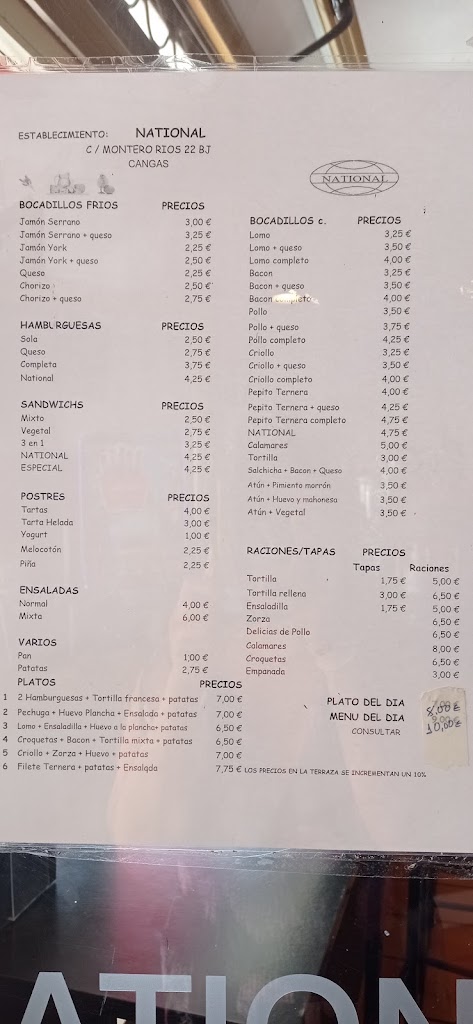 National Cangas — Carta