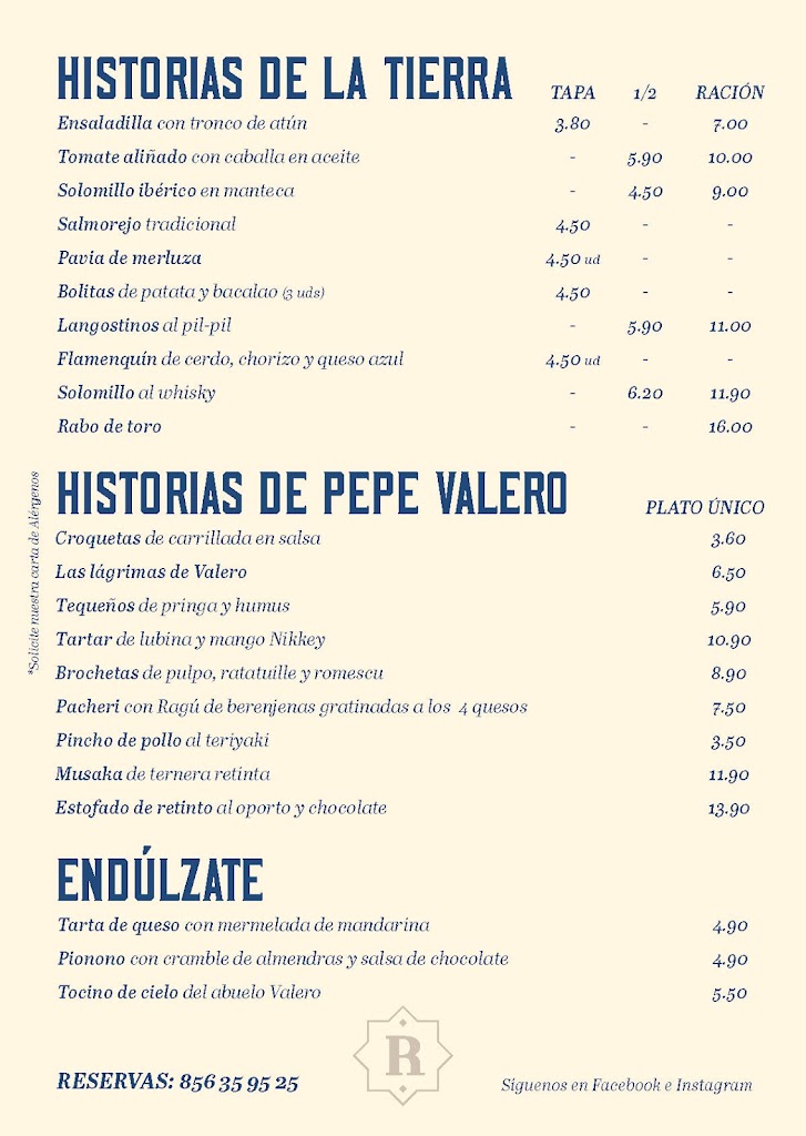 Reverte Pepe Valero — Carta