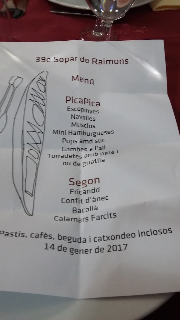 Bar - Restaurant Merce — Carta