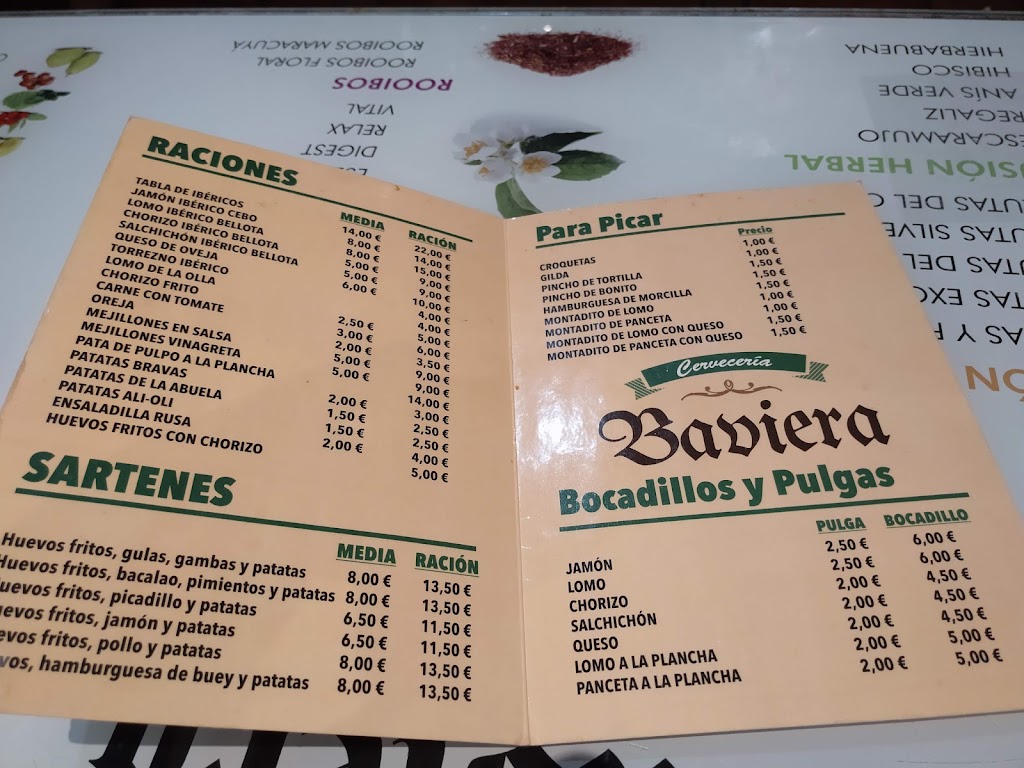 Cerveceria Baviera — Carta