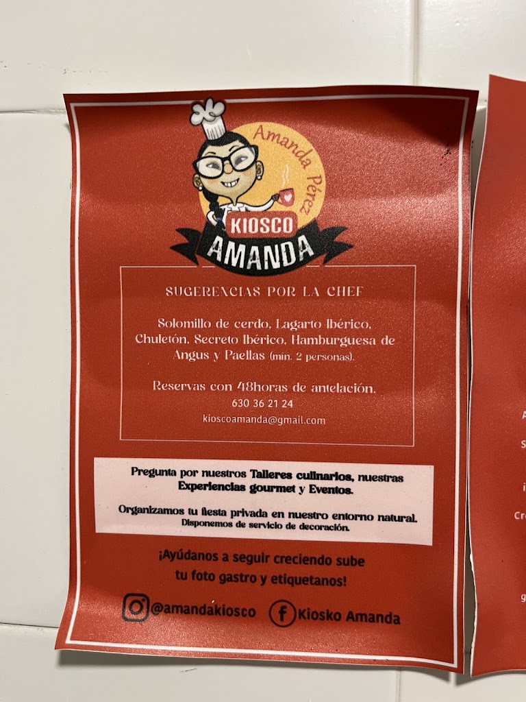 Kiosco Amanda — Carta