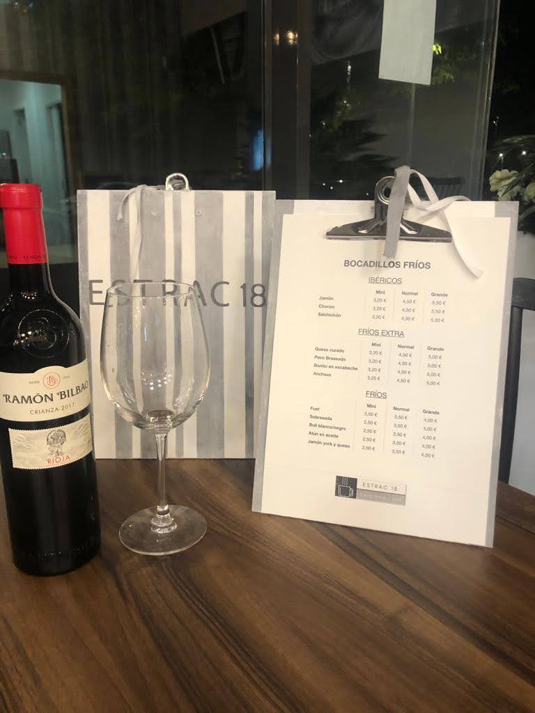 Bar Cafeteria Estrac 18 — Carta