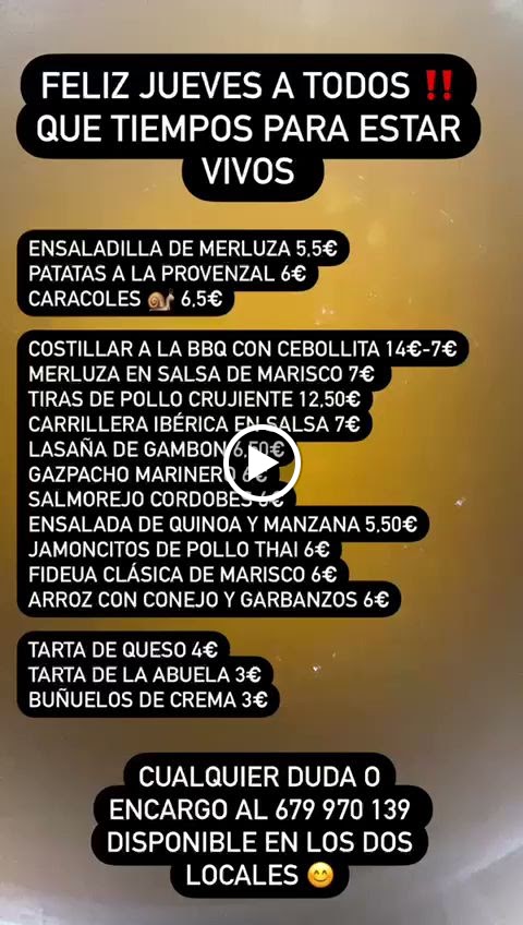 Churreria Mamatita — Carta