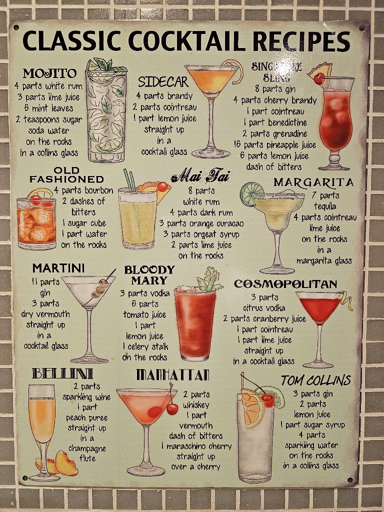 La Boheme Cocktail Bar — Carta