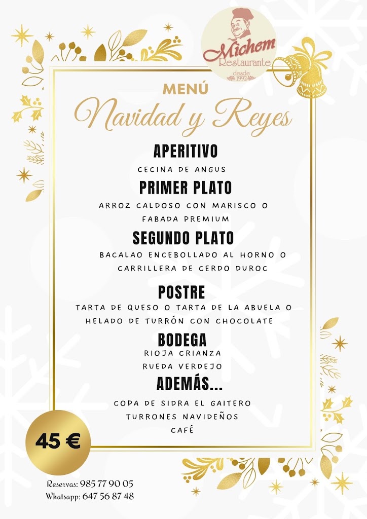 Restaurante Michem — Carta