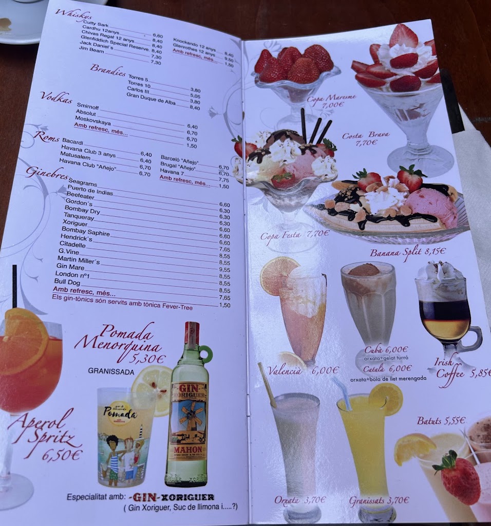 Casa Oliveras — Carta