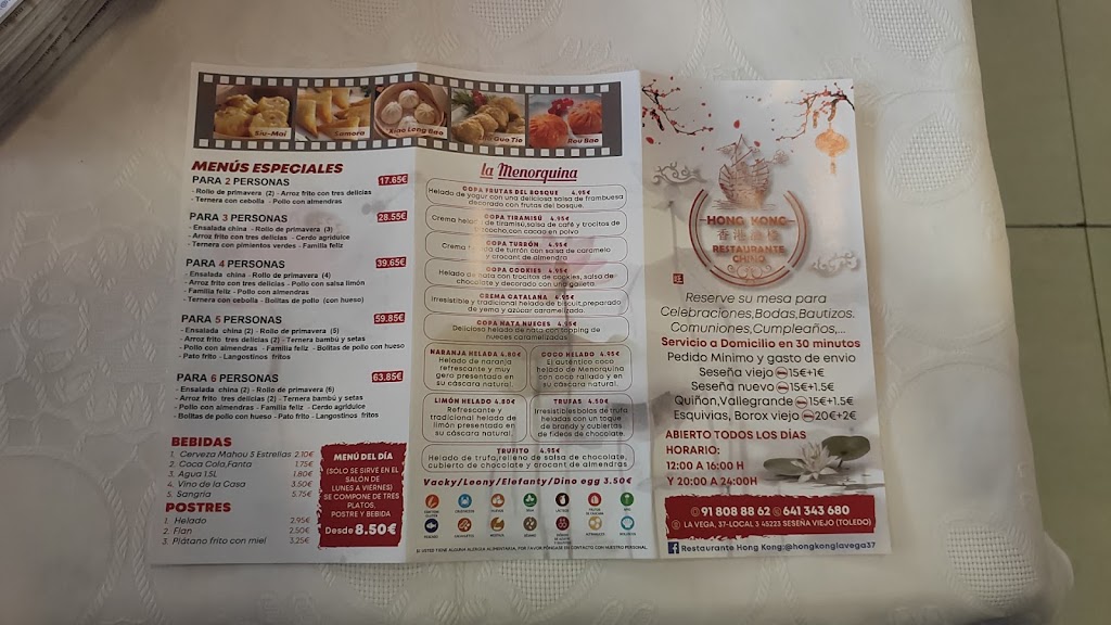 Restaurante CHINO Sesena — Carta