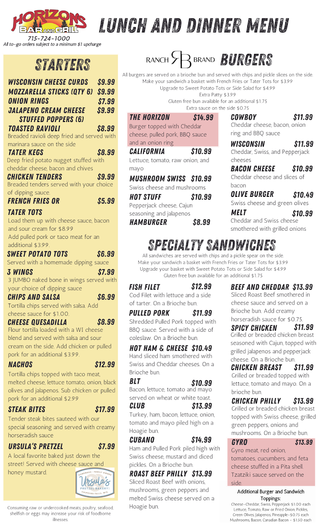  Horizons Bar and Grill & Event Center