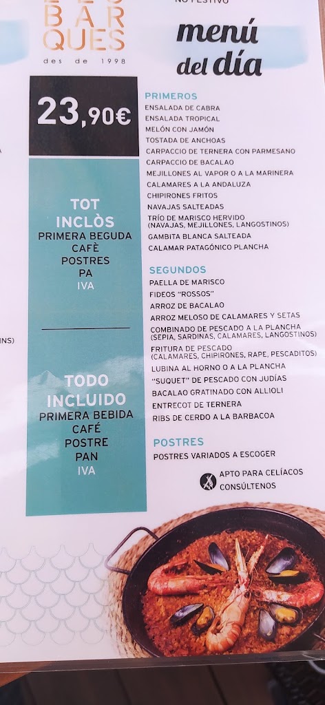 Les Barques - Cambrils — Carta