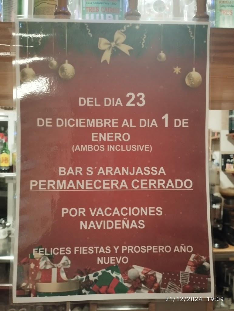 Bar S'Aranjassa — Del propietario