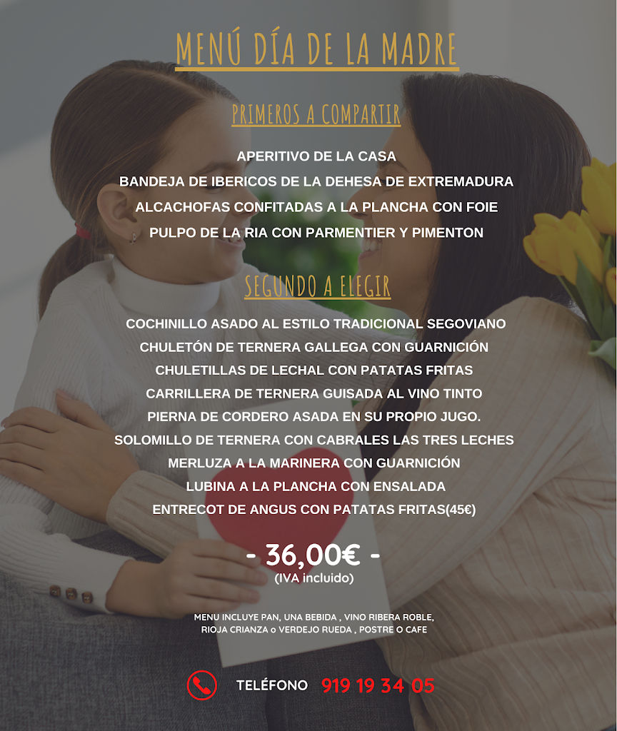 Cafeteria Restaurante El Risveglio — Carta