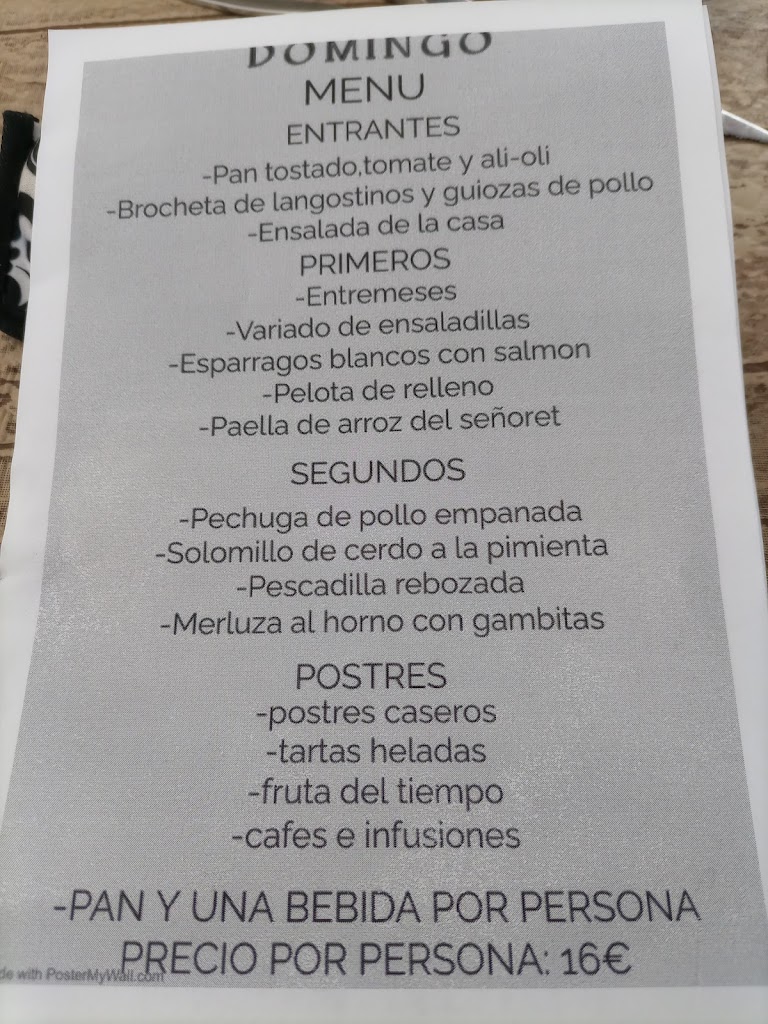 Bacalao Restaurante & Bar - Villena — Carta