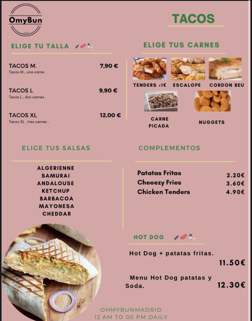 OMyBun villaviciosa de odon — Carta