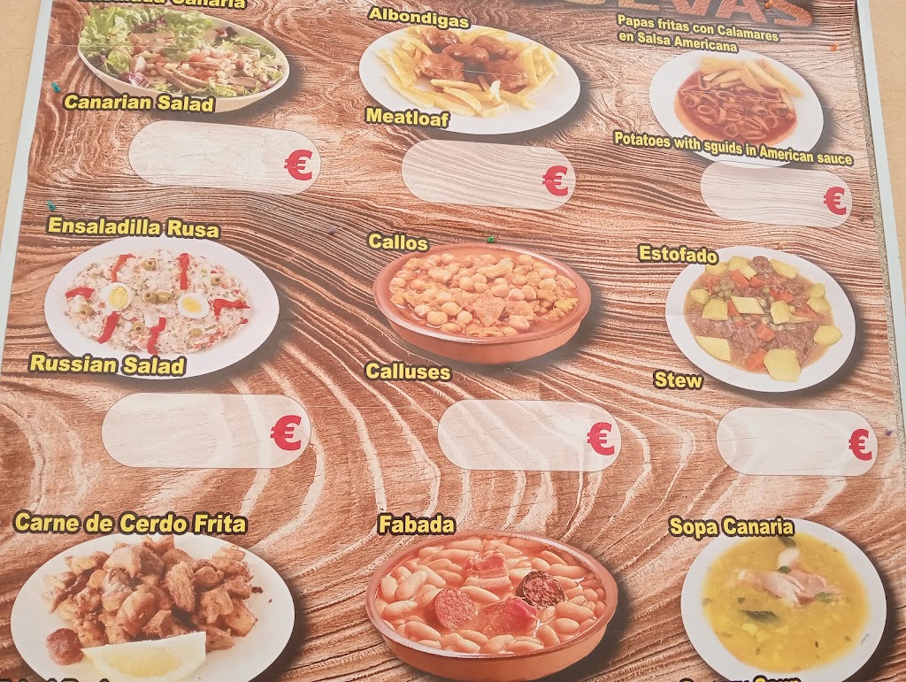 Bar Las Cuevas — Carta
