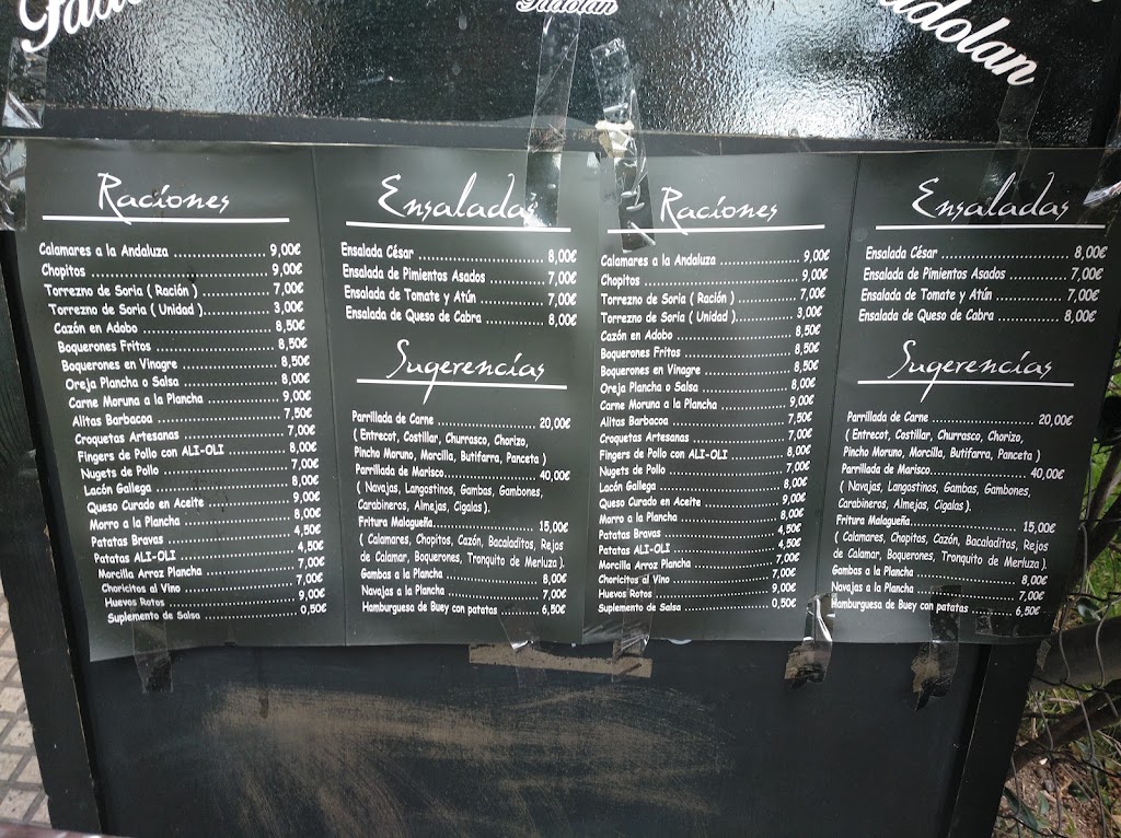 Bar Trebol's — Carta
