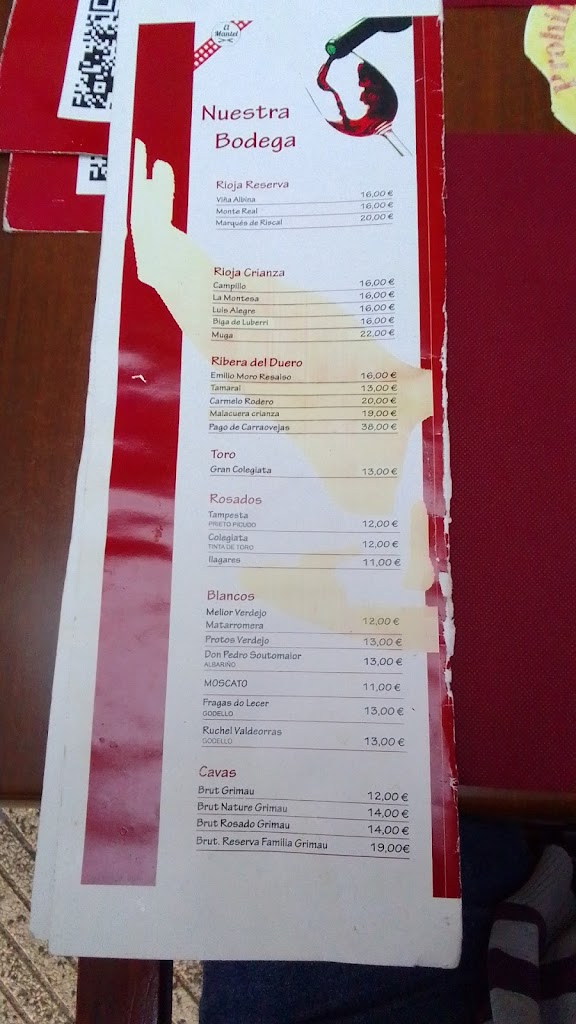 Cafeteria Azor — Carta