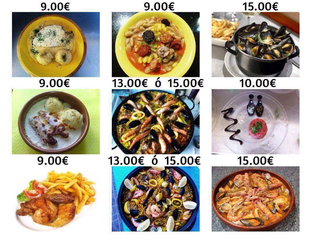 Chez Danne Bar Restaurante — Carta