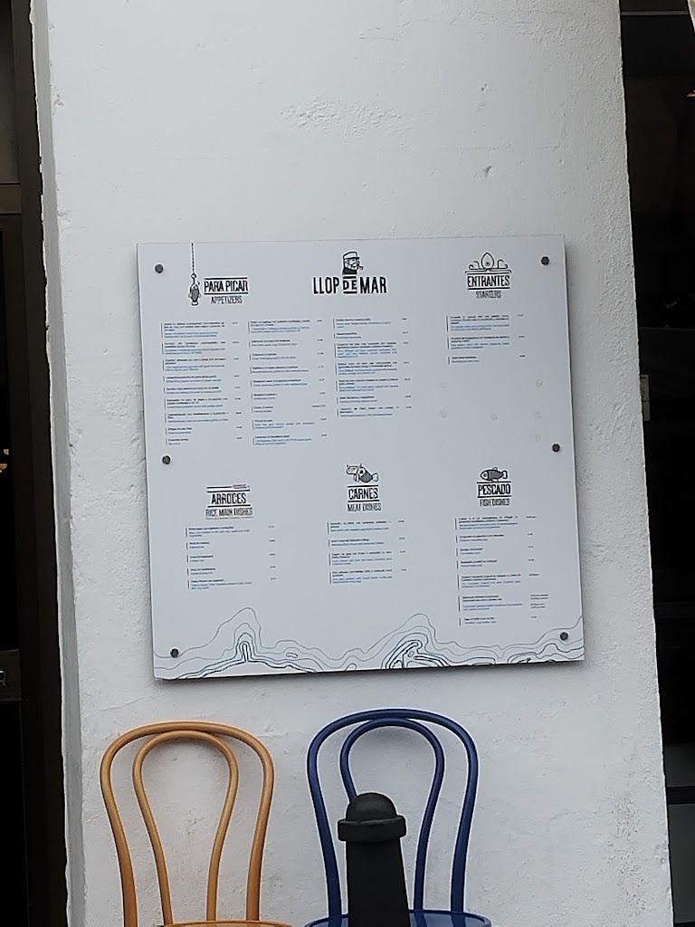 Restaurante Lounge Llop de Mar — Carta