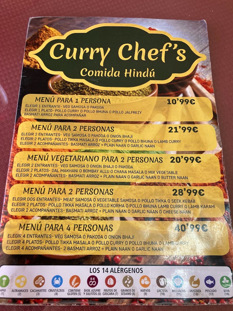 Indian Curry Chef's — Carta