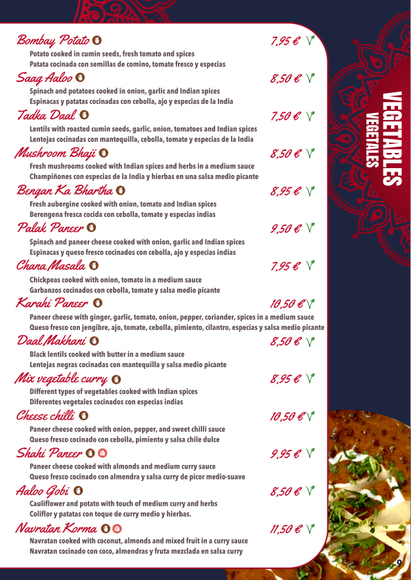 Tasty Bites Continental Restaurant — Carta
