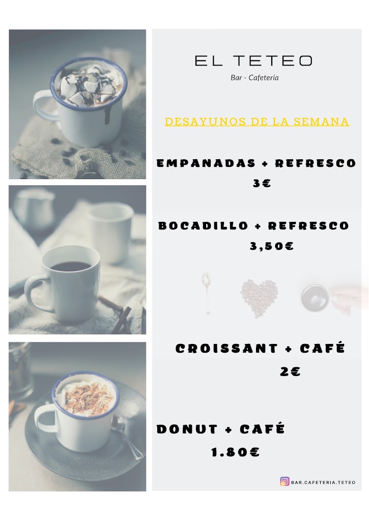 Bar el Teteo — Carta