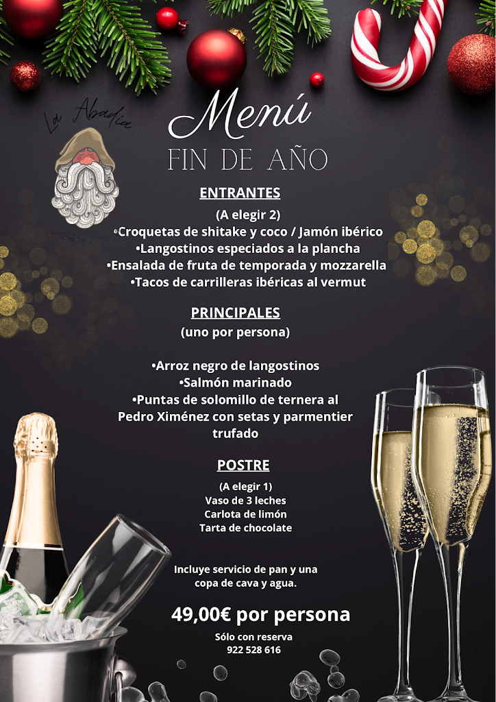 La Abadia Gastrobar & Lounge — Carta