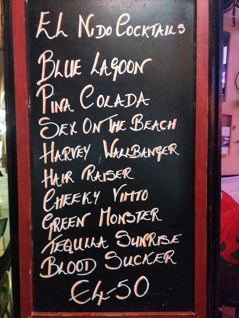 Bar El Nido — Carta