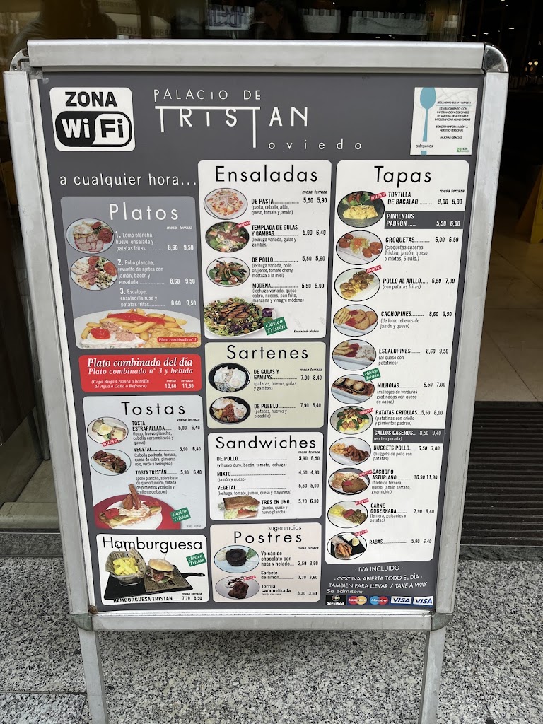 Cafe Tristan — Carta