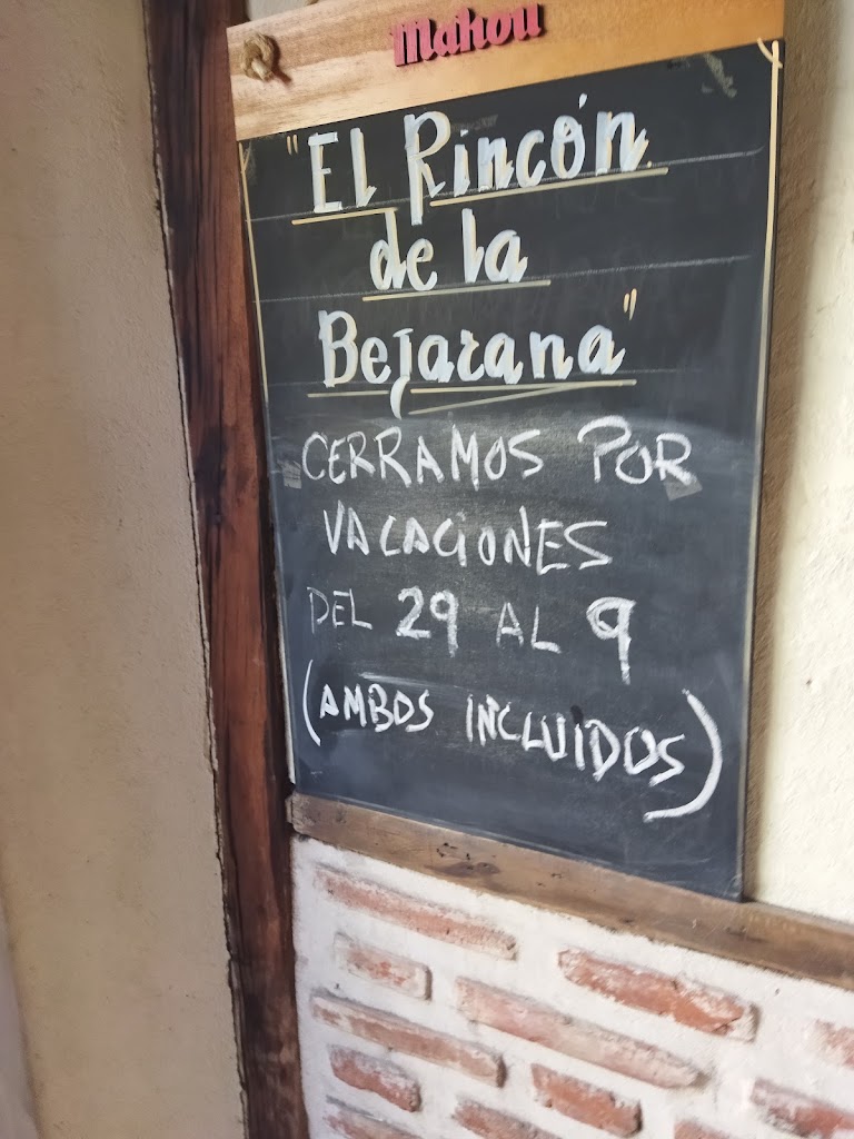 El Rincon de la Bejarana — Carta