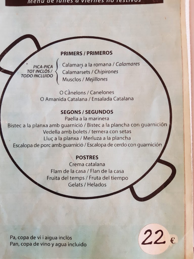Restaurante Kiku Blanes — Carta