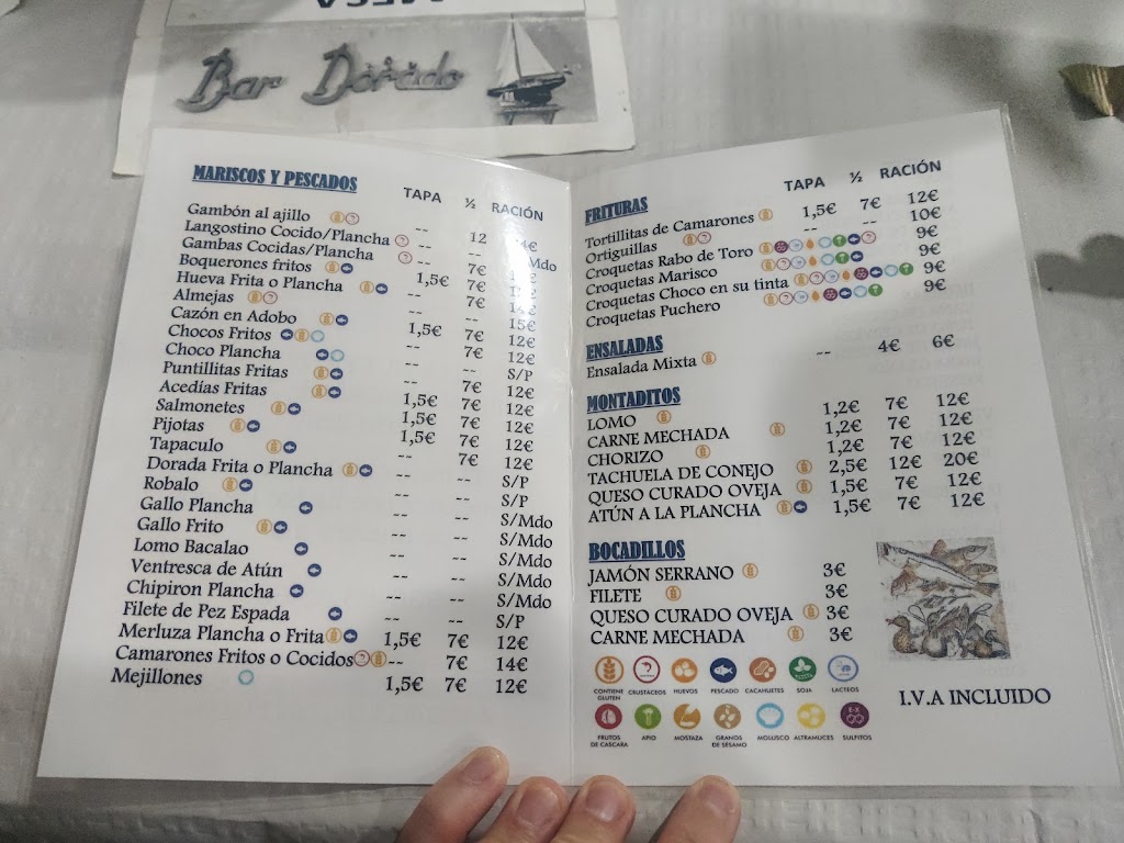Bar "El Dorado" — Carta