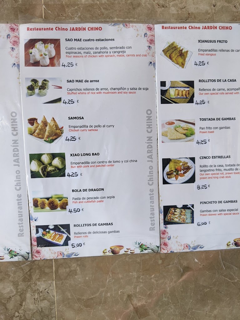 Jardin Chino — Carta