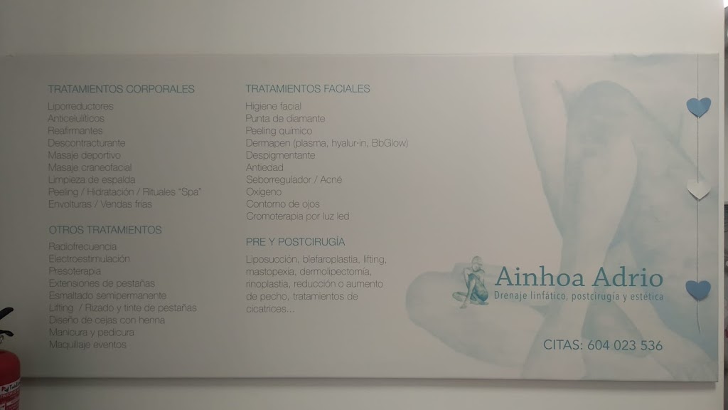 Centro de estetica Ainhoa Adrio|Tratamiento postquirurgico Vigo|Tratamiento Indiba Vigo|Tratamiento Capilar Vigo — Carta