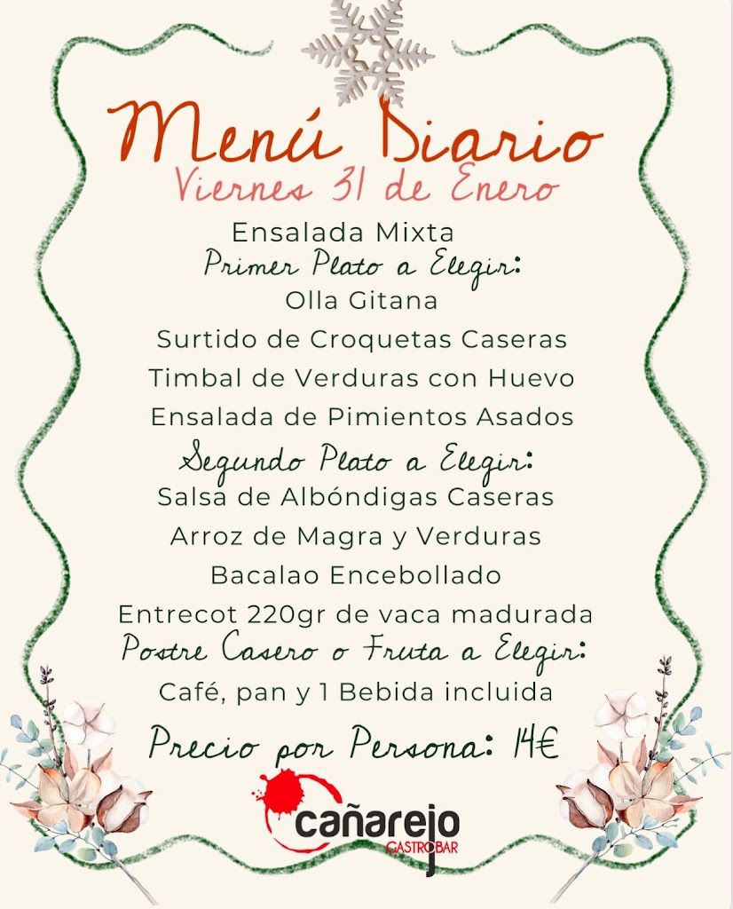 Canarejo (Gastrobar) — Carta