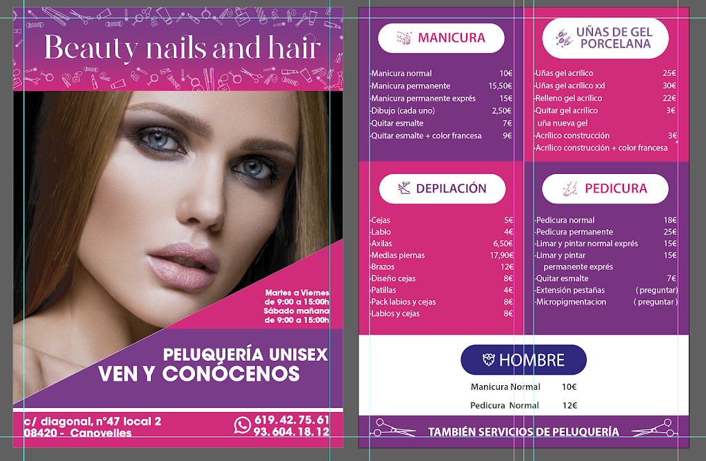 Peluqueria Beauty Nails  and hair — Carta