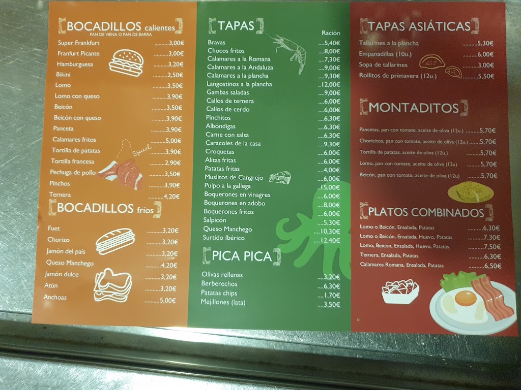 Bar Fragoso — Carta