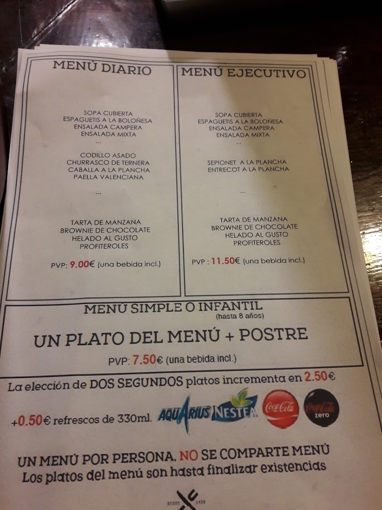 Restaurante Miquel Maria — Carta