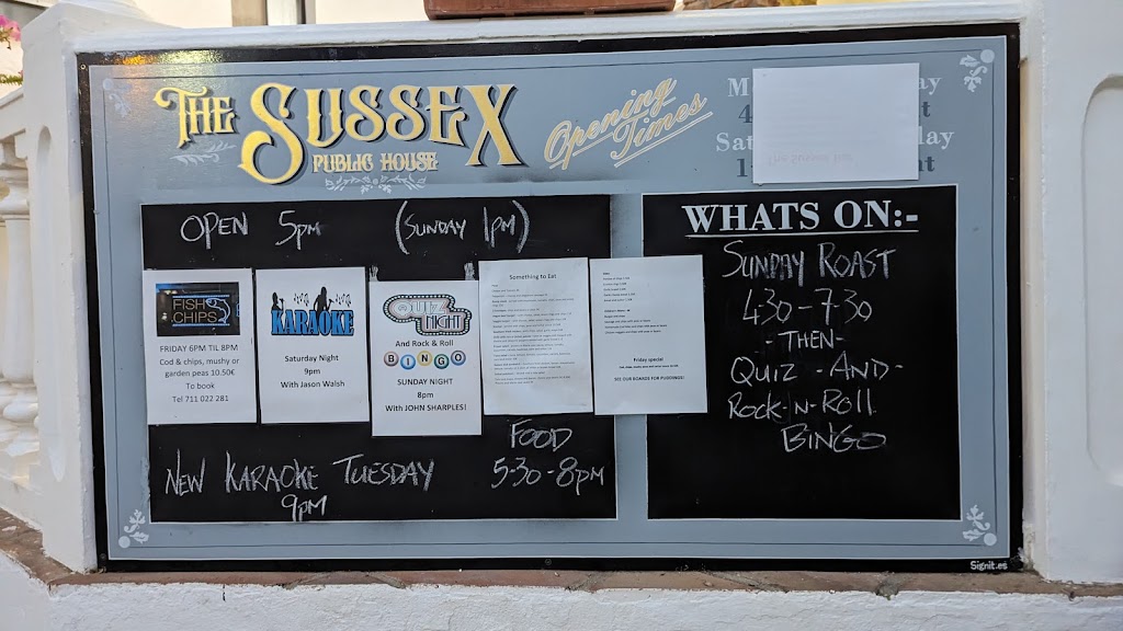 Sussex Bar — Carta