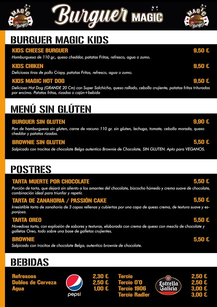 Burguer Magic — Carta