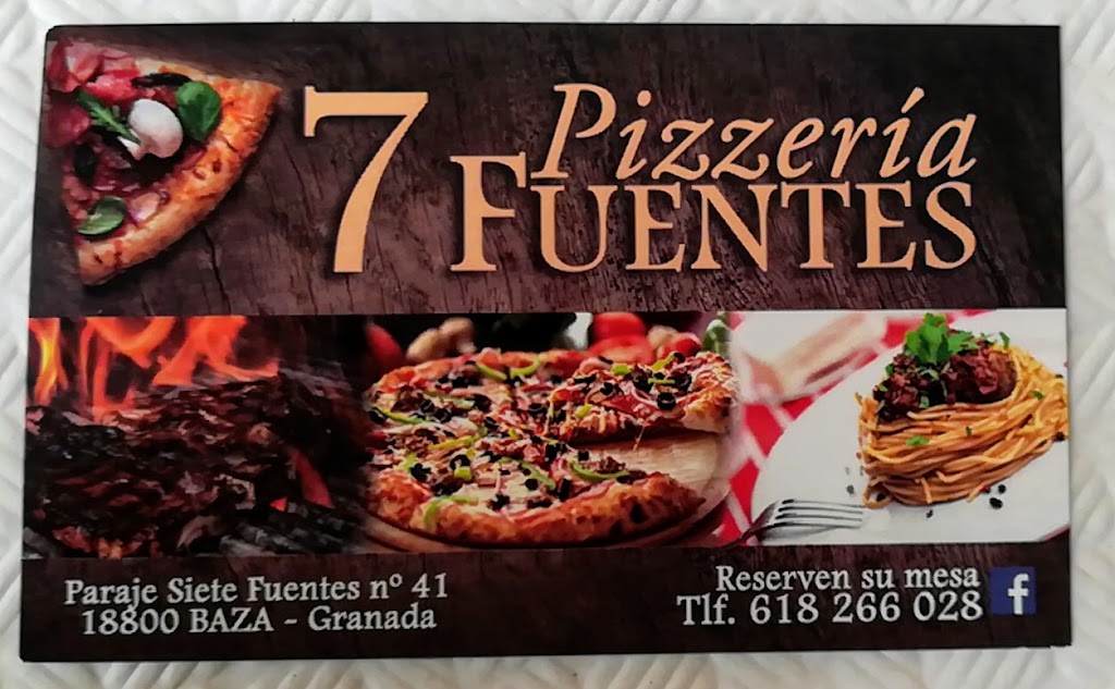 Pizzeria 7 Fuentes — Carta
