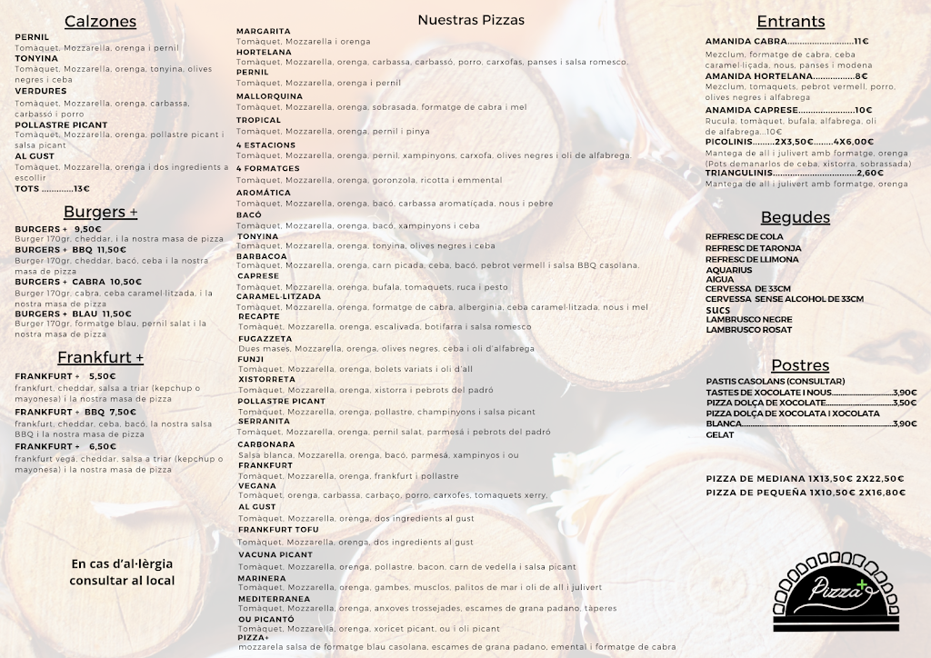 Pizza + — Carta