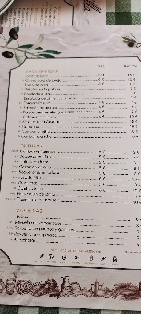 Meson la Casilla — Carta