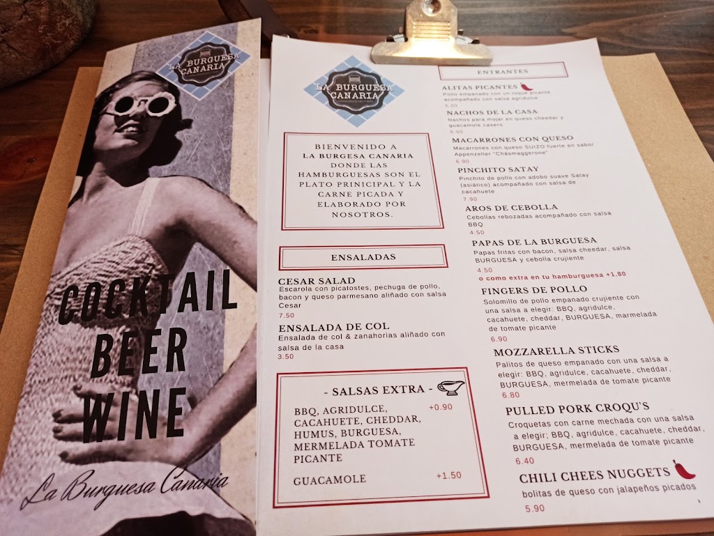 La Burguesa Canaria — Carta