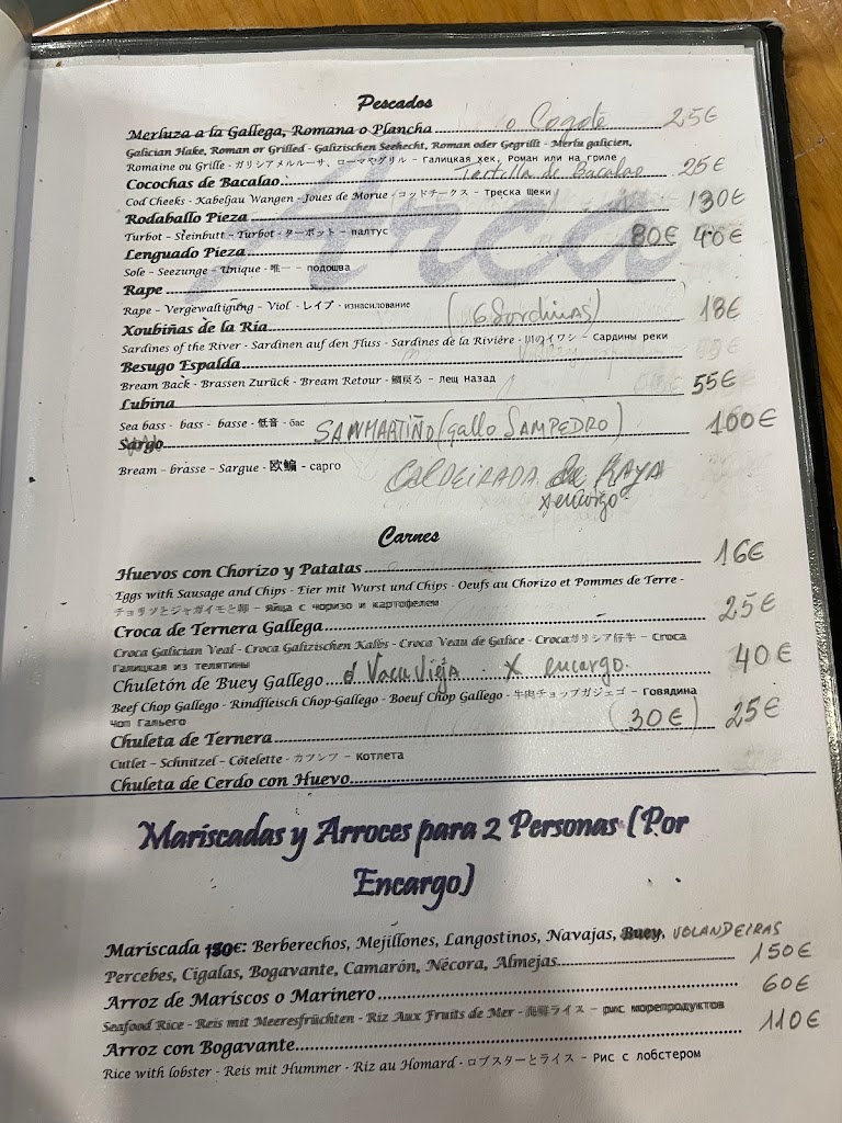 Taberna Arca — Carta