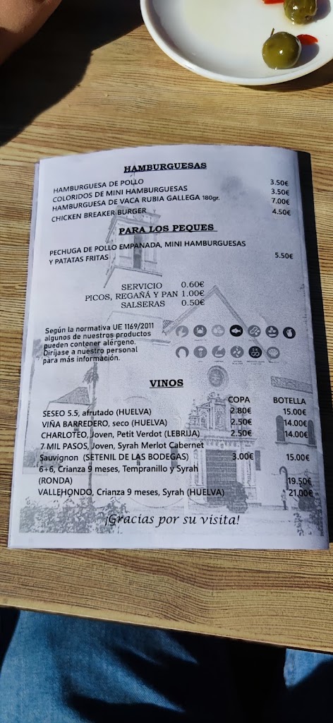 Bar La Abuela Juana — Carta
