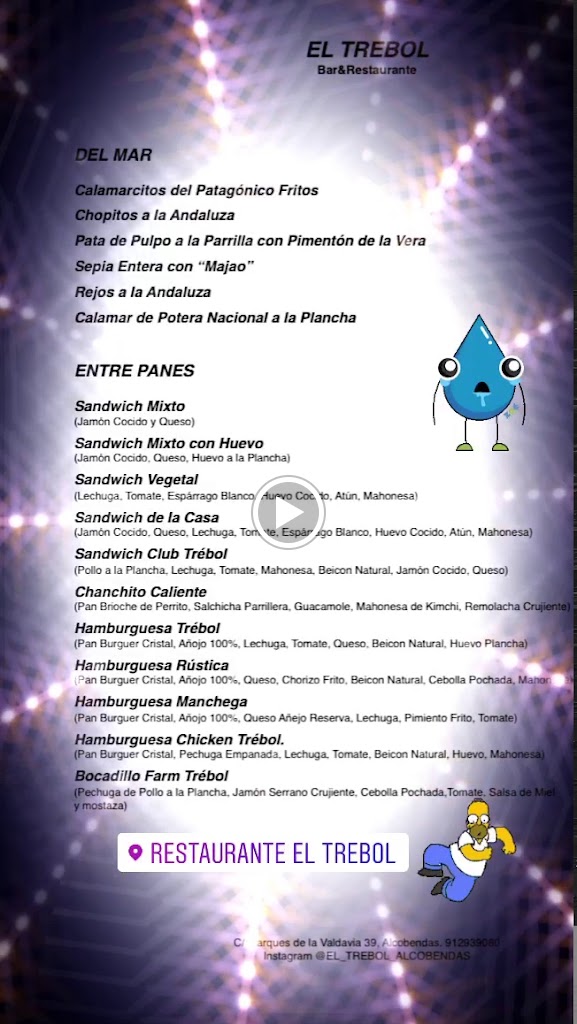 El Trebol Restaurante — Carta