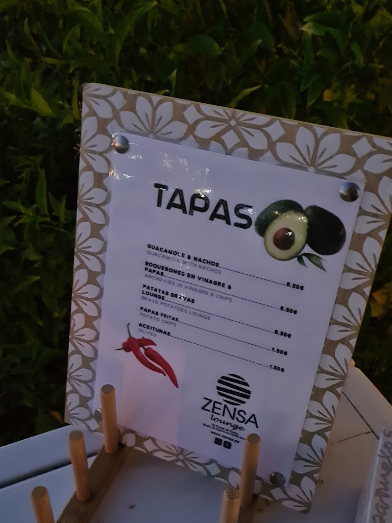 Zensa Lounge — Carta